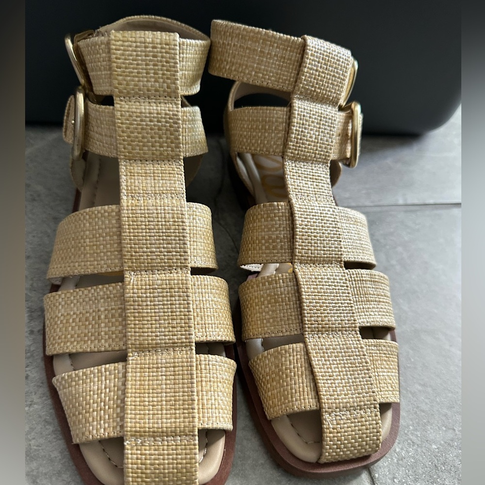 Sam Edelman Bleached Beechwood Weave Size 7.5